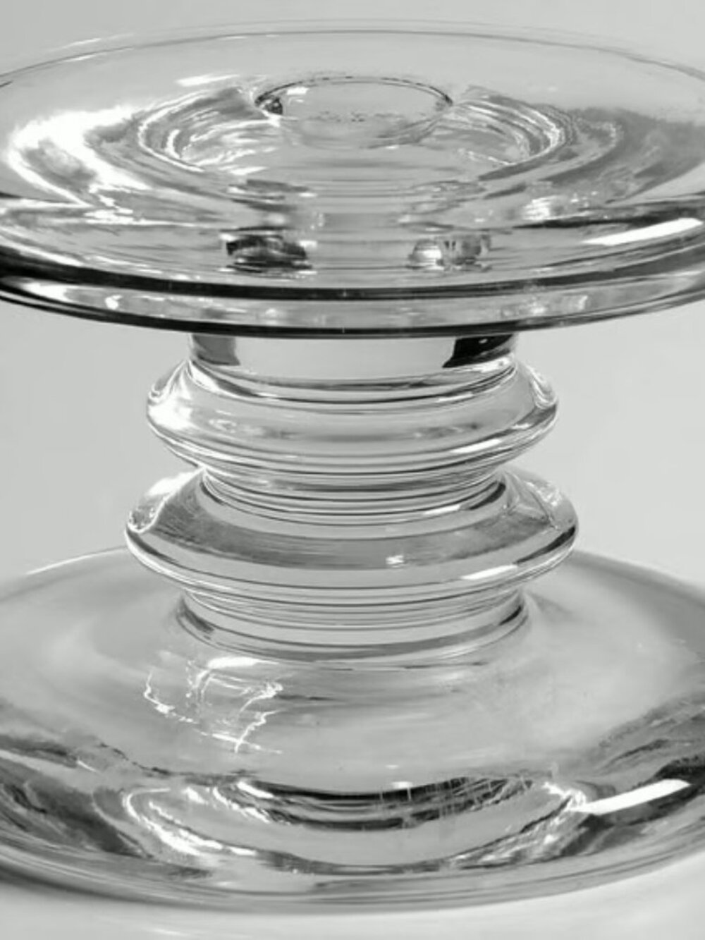 Vintage Pottery Barn Claro Glass Candle Holders – Set of 2 – 3.25" & 4.5" - Picture 2 of 7